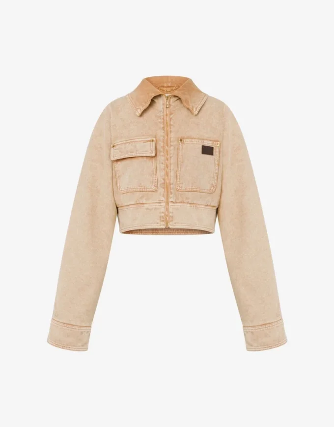 Garment-färgad drilljacka