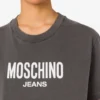 Kort T-shirt i tryckt bomullsjersey