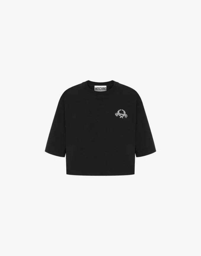 Kort T-shirt med Laurel Crown-logotyp