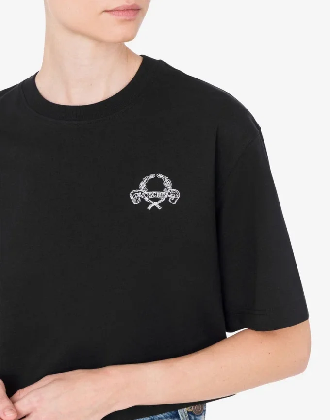 Kort T-shirt med Laurel Crown-logotyp