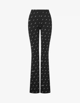 Leggings i tryckt teknisk jersey
