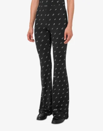 Leggings i tryckt teknisk jersey