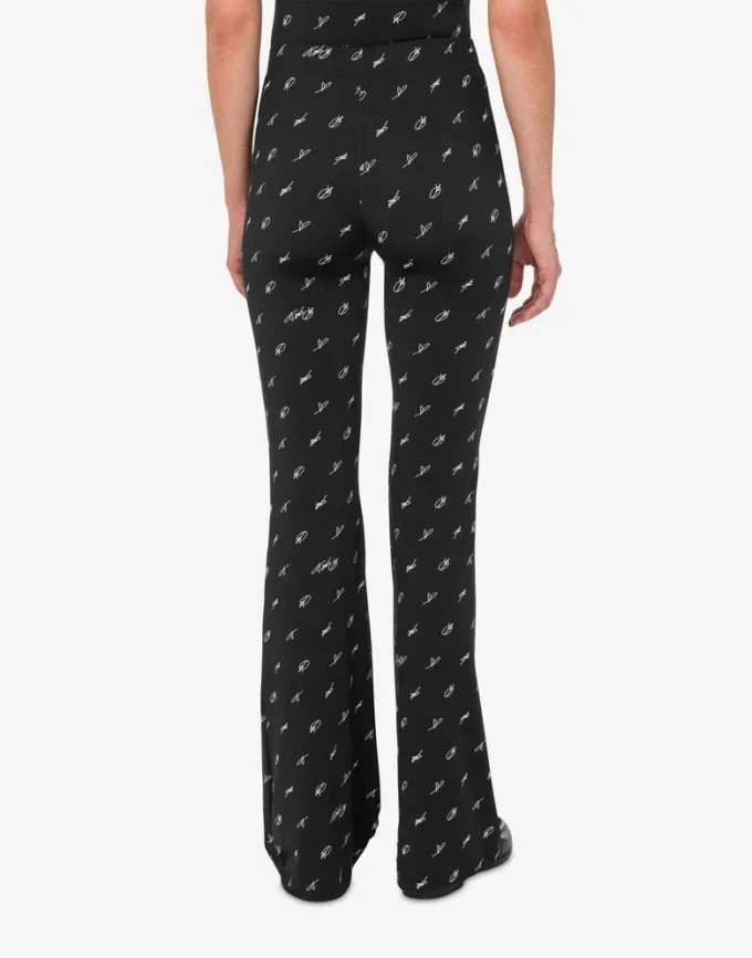 Leggings i tryckt teknisk jersey