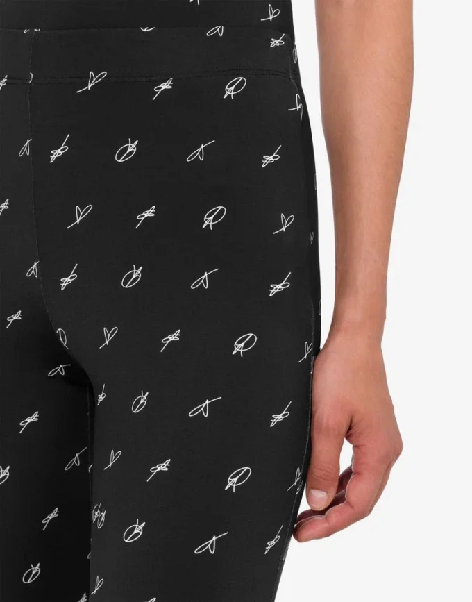 Leggings i tryckt teknisk jersey
