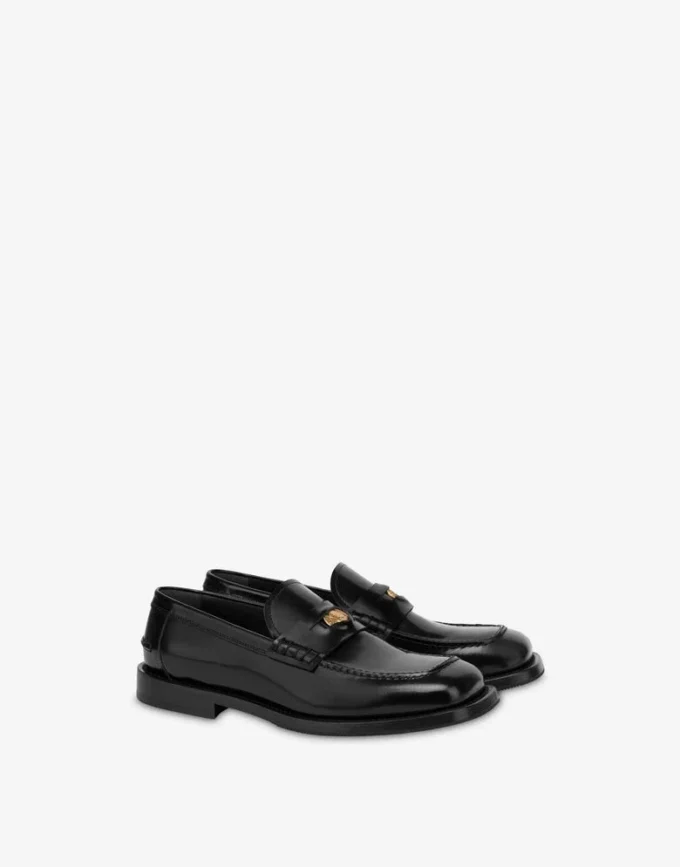 Loafers i borstat kalvskinn