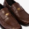 Loafers i kalvskinn med kokosmönster Loafers i kalvskinn med kokosmönster