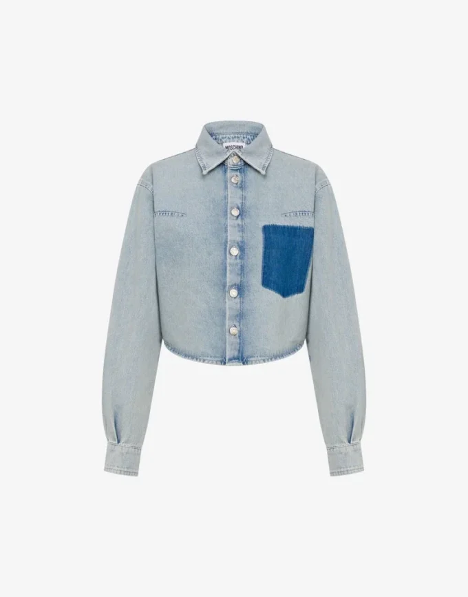 Lätt bomullsdenimskjorta
