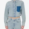 Lätt bomullsdenimskjorta