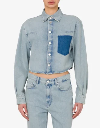 Lätt bomullsdenimskjorta
