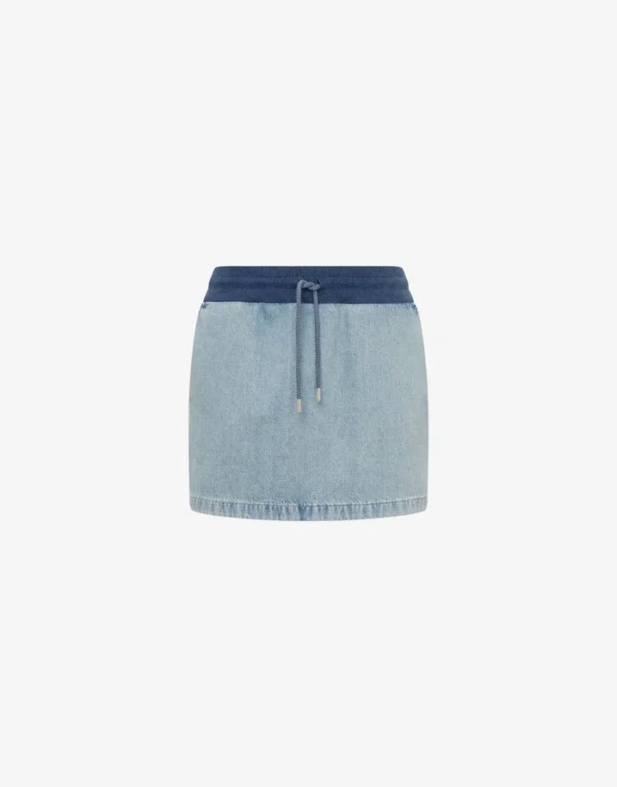 Minikjol i bomullsdenim Minikjol i bomullsdenim