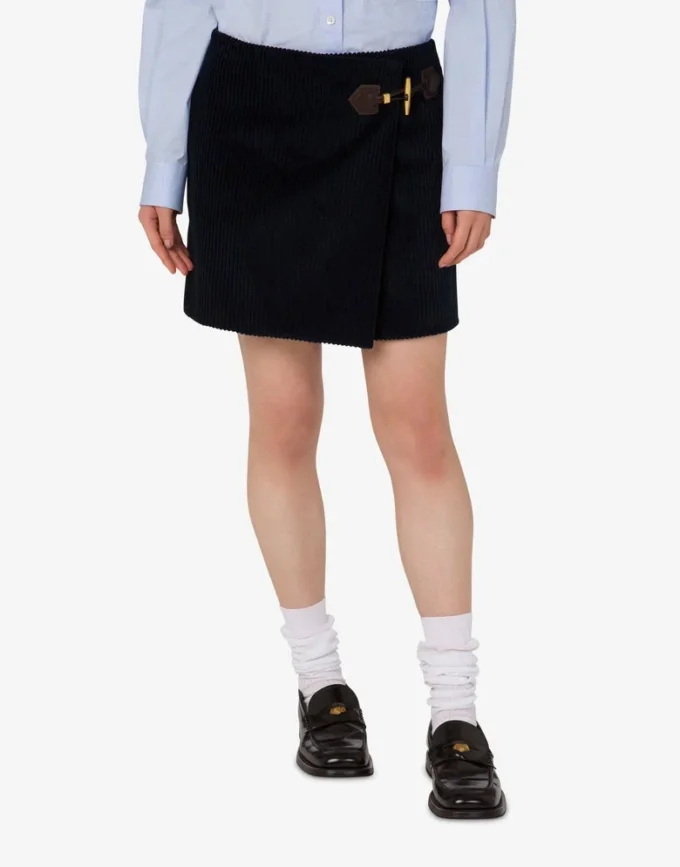 Minikjol i corduroy