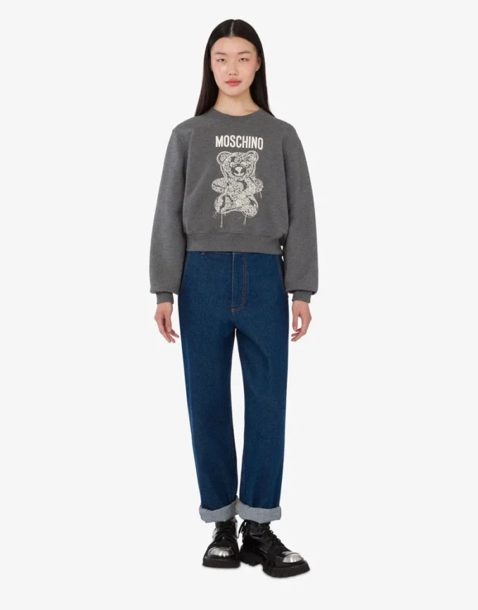Moschino Teddy Bear ekologisk bomullströja