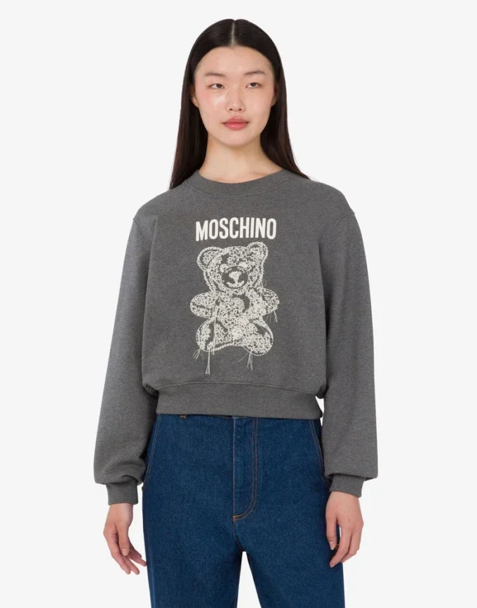 Moschino Teddy Bear ekologisk bomullströja