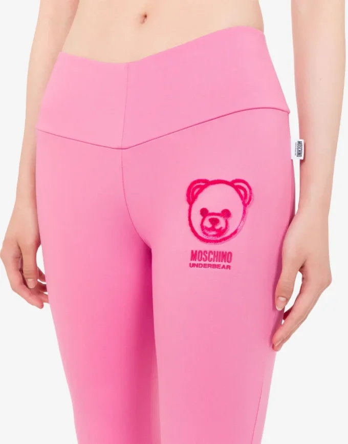 Moschino Teddy Bear leggings i tekniskt tyg