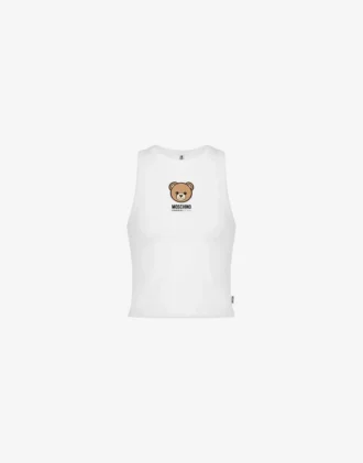 Moschino Teddy Bear stretch-jersey-top i bomull Moschino Teddy Bear stretch-jersey-top i bomull
