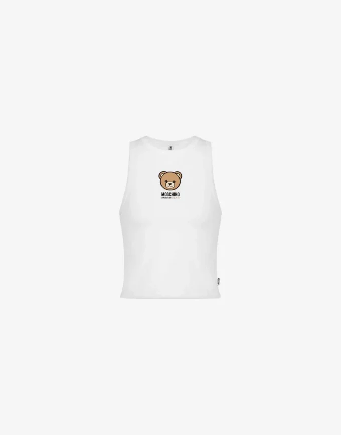 Moschino Teddy Bear stretch-jersey-top i bomull
