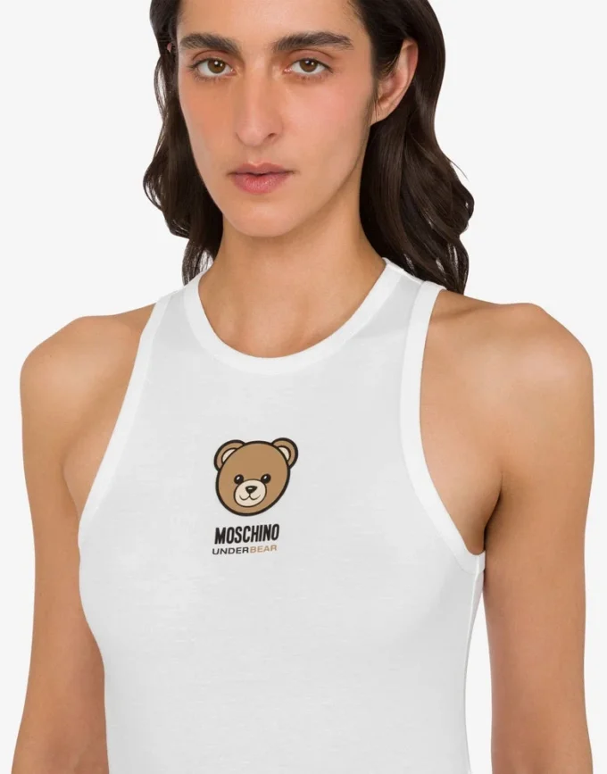 Moschino Teddy Bear stretch-jersey-top i bomull