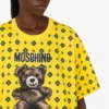 Moschino Teddy Bear T-shirt i ekologisk bomullsjersey