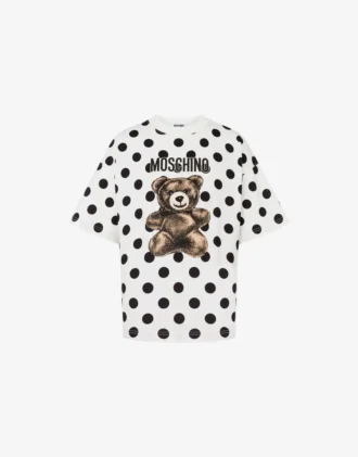 Moschino Teddy Bear-tryckt T-shirt i ekologisk bomullsjersey