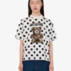 Moschino Teddy Bear-tryckt T-shirt i ekologisk bomullsjersey