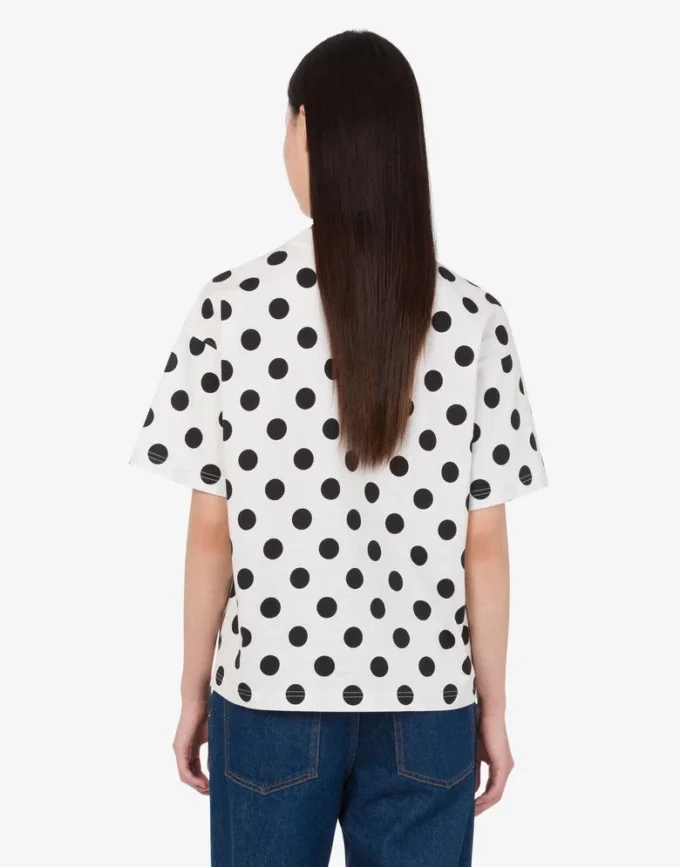 Moschino Teddy Bear-tryckt T-shirt i ekologisk bomullsjersey