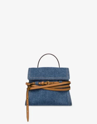 Moschino Tie Me-väska i denim