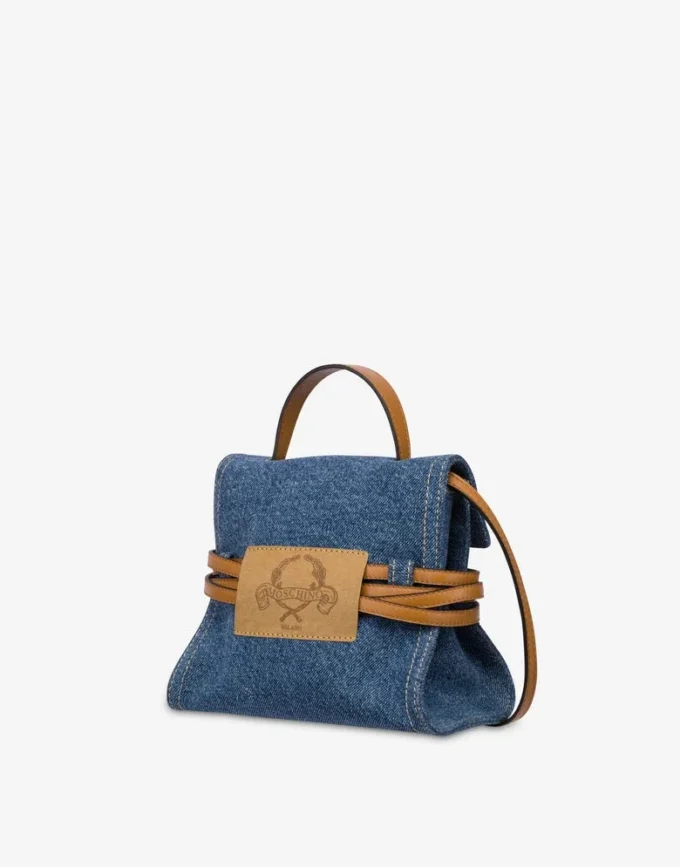 Moschino Tie Me-väska i denim