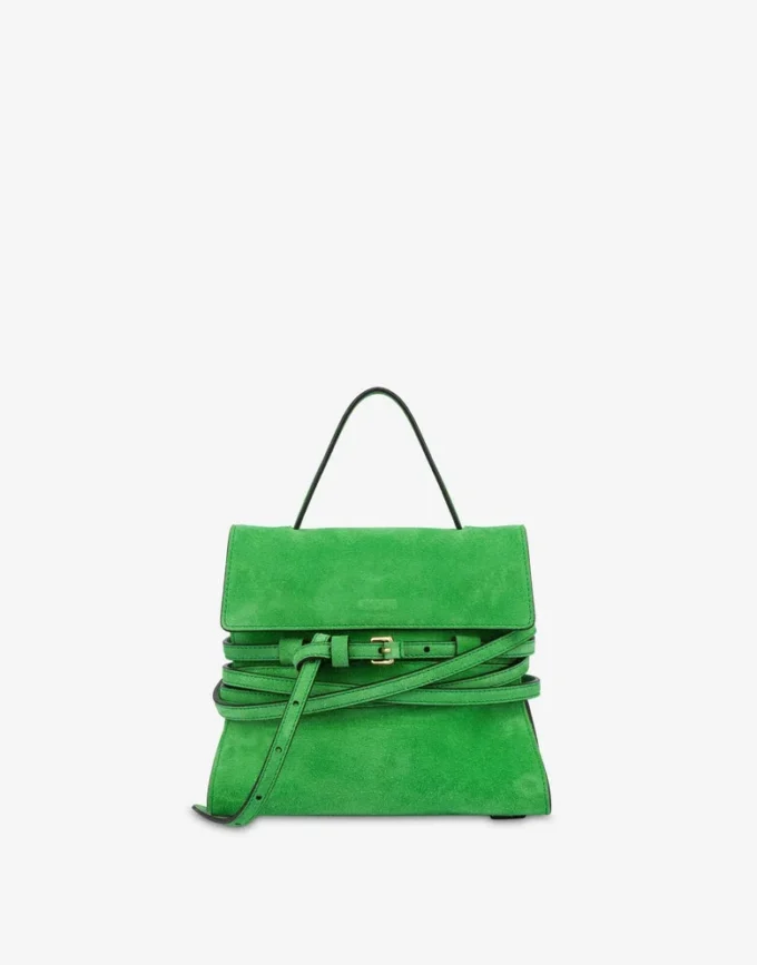 Moschino Tie Me-väska i mocka, liten Moschino Tie Me-väska i mocka, liten
