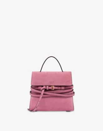 Moschino Tie Me-väska i mocka, liten