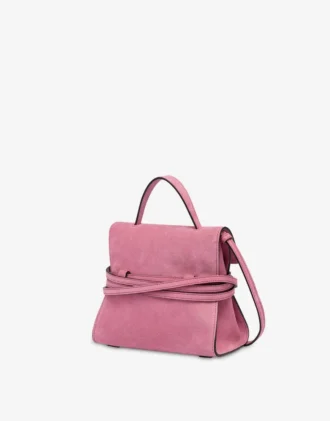 Moschino Tie Me-väska i mocka, liten