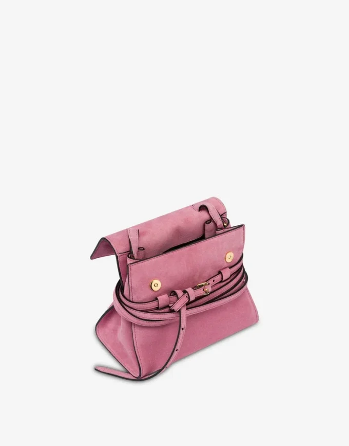 Moschino Tie Me-väska i mocka, liten Moschino Tie Me-väska i mocka, liten