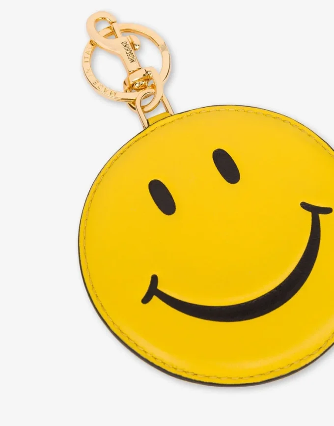 Nyckelring i nappa Smiley®