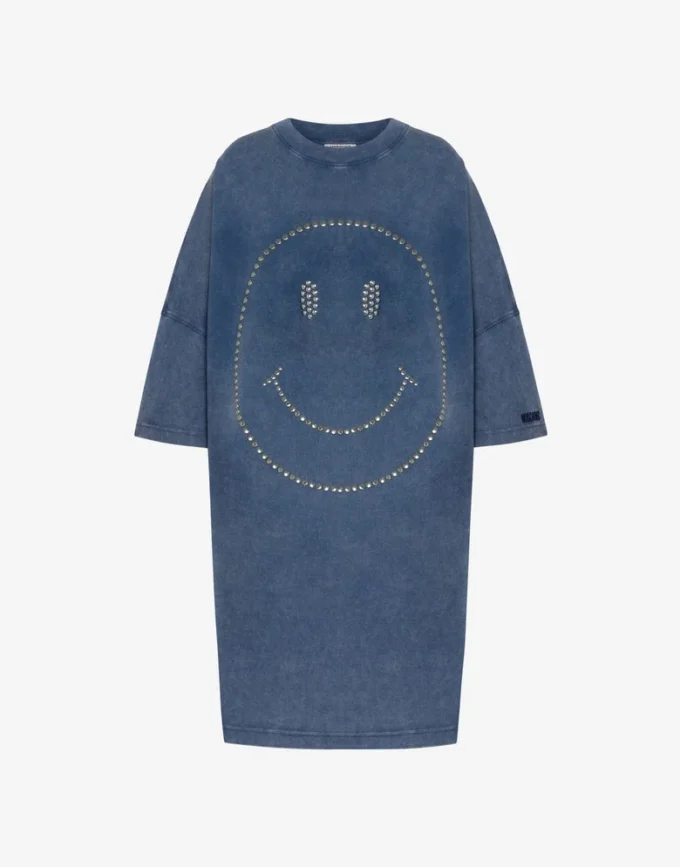 Oversize-klänning i tung bomull Smiley® Oversize-klänning i tung bomull Smiley®