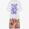 Oversized bomullsklänning Moschino Teddy Bear