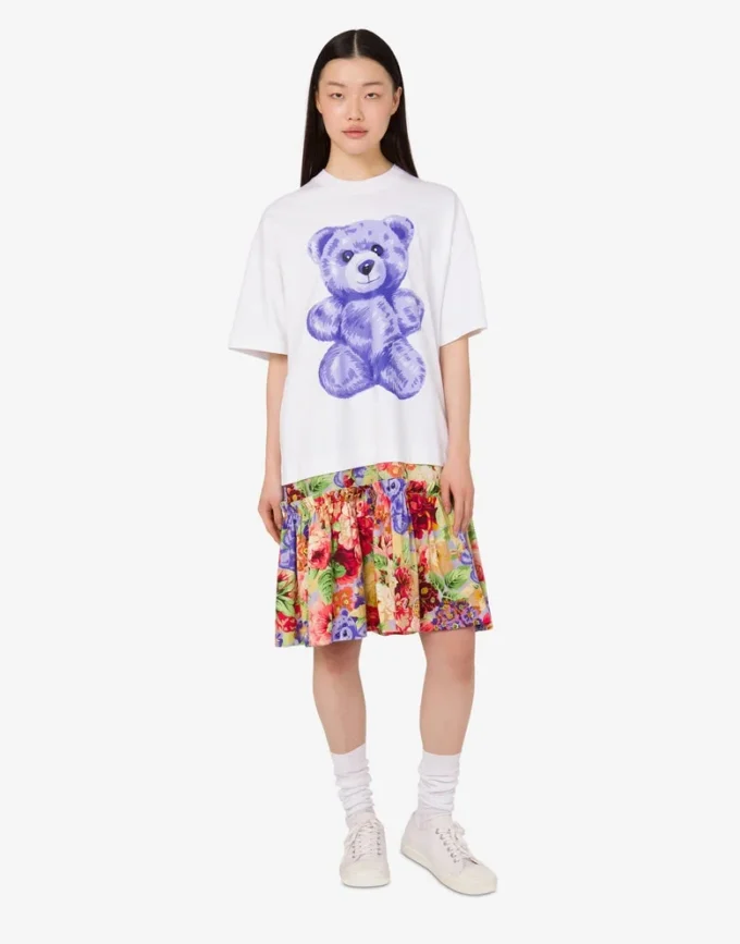 Oversized bomullsklänning Moschino Teddy Bear