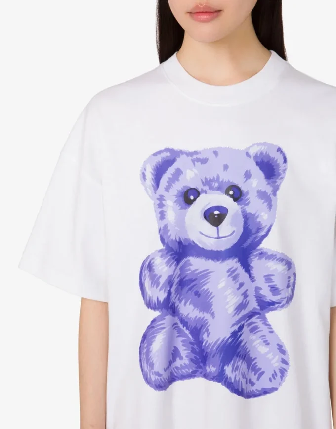 Oversized bomullsklänning Moschino Teddy Bear