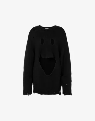 Oversized tröja i skulpterad ull