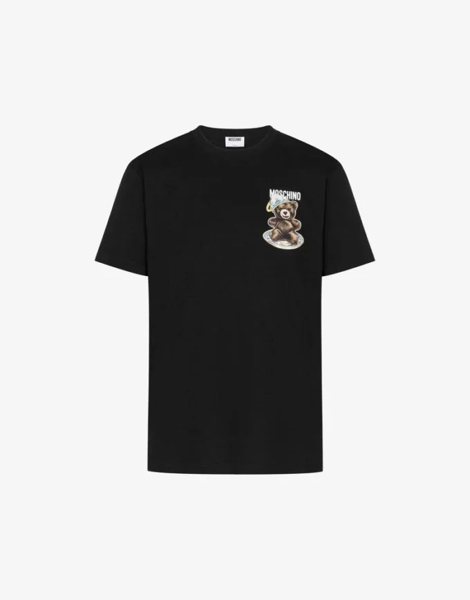 Pikétröja i ekologisk bomull Moschino Teddy Bear