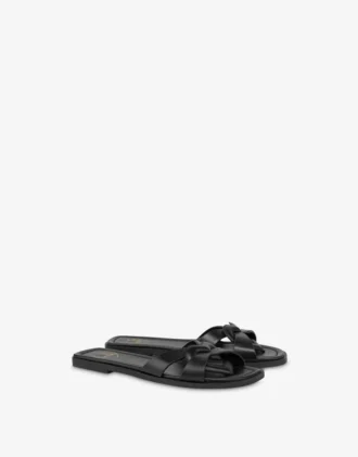 Platta sandaler i kalvskinn Filled Heart