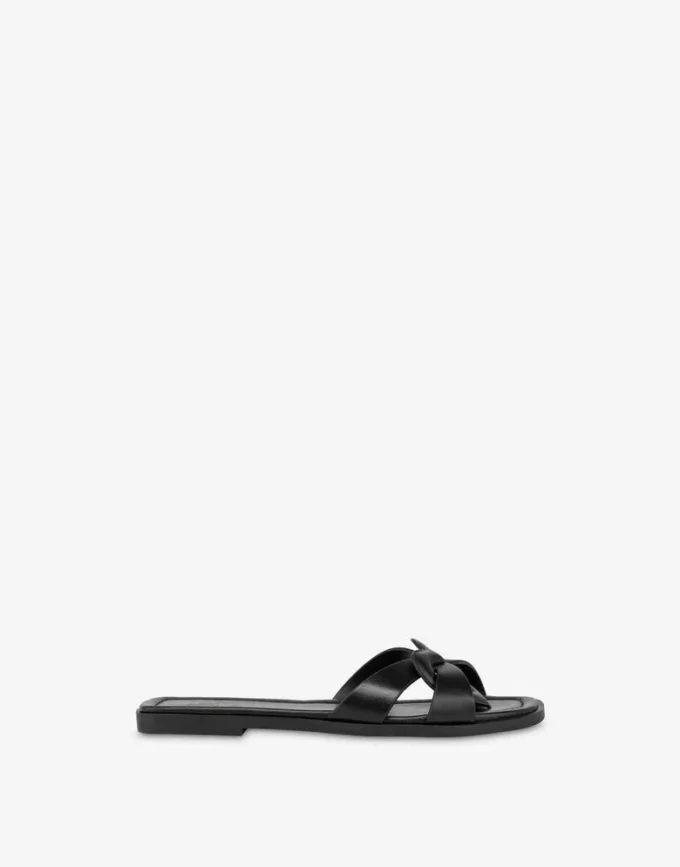 Platta sandaler i kalvskinn Filled Heart