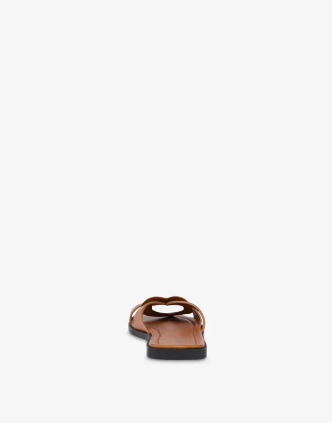 Platta sandaler i kalvskinn Filled Heart