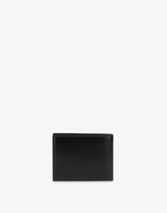 Plånbok med lock i kalvskinn