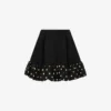 Polka Dots diagonal minikjol i ullblandning