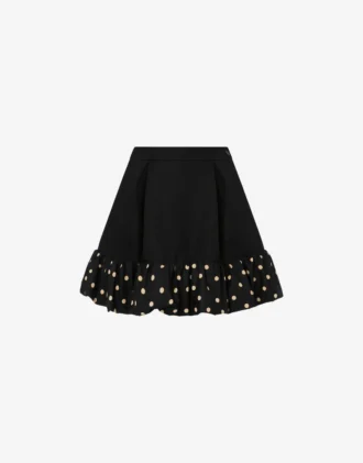 Polka Dots diagonal minikjol i ullblandning Polka Dots diagonal minikjol i ullblandning