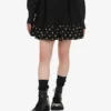 Polka Dots diagonal minikjol i ullblandning