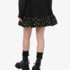 Polka Dots diagonal minikjol i ullblandning