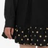Polka Dots diagonal minikjol i ullblandning