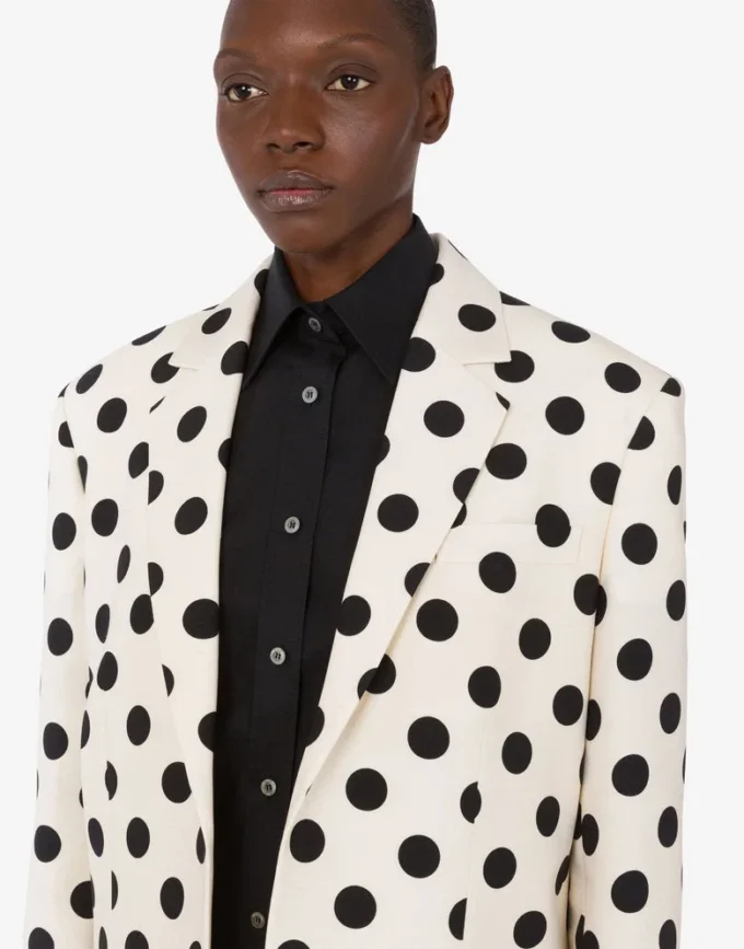 Polka Dots-mönstrad ulljacka