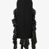 Polka Dots Wool Blend Diagonal Skirt