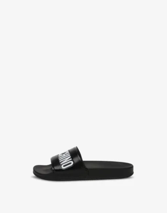 Pooltofflor i gummi med logotyp